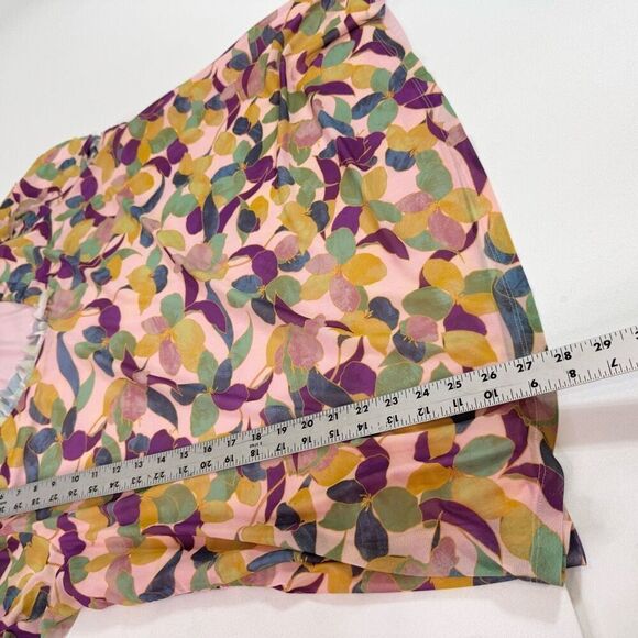 Daniel Rainn Top Shirt Womens 3X Pink Floral Short Flutter Sleeve Dainty V Neck - Picture 7 of 9